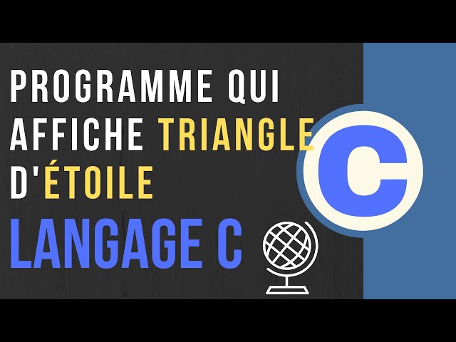 [Langage C] Programme qui affiche triangle d'Ã©toiles ðŸ‡¹ðŸ‡³