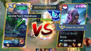 Download lagu LAGI SOLO RANK KETEMU TOP 3 GLOBAL BRODY ! PERTARUNGAN MMR HERO TOP 1 GLOBAL HAYABUSA ! mp3