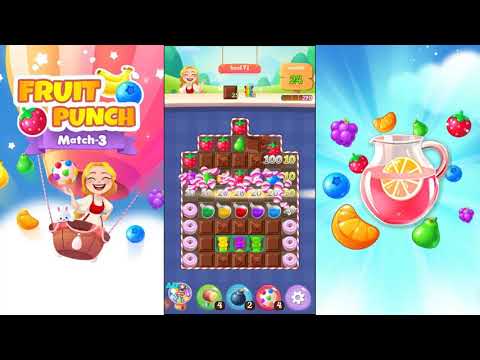 New Sweet Fruit Punch: #1 Free Puzzle Match 3 Game Video