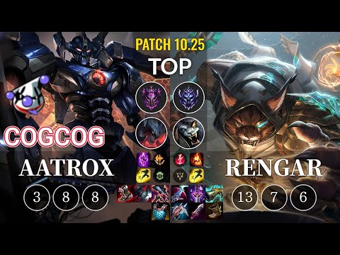 RJ Cogcog Aatrox vs Rengar Top - KR Patch 10.25