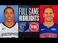 GRIZZLIES at PISTONS | FULL GAME HIGHLIGHTS | December 6, 2023