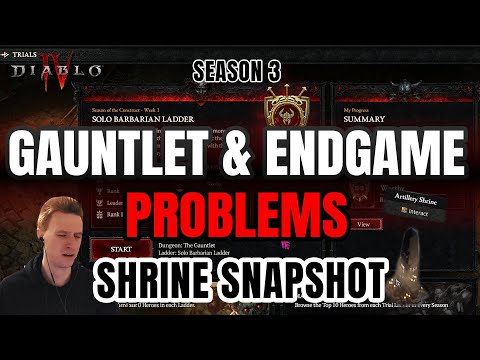 Problems with the Gauntlet & Endgame in Diablo 4