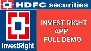 HDFC SECURITIES INVESTRIGHT APP FULL DEMO