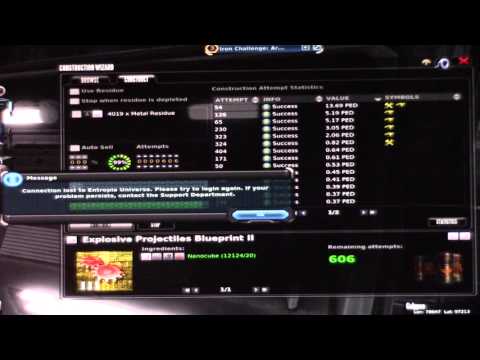 MongoTV_657 - Part 123  - Entropia Universe - Crafting Explosive Projectiles Level 3 Blueprint