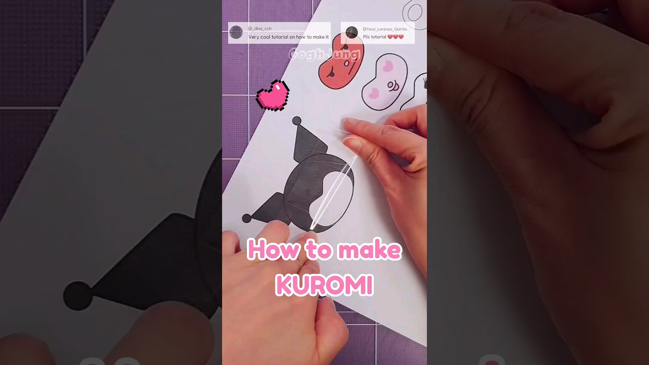 DIY KUROMI💜 baddies Squishy #papercraft #asmr #blindbag #sticker #art