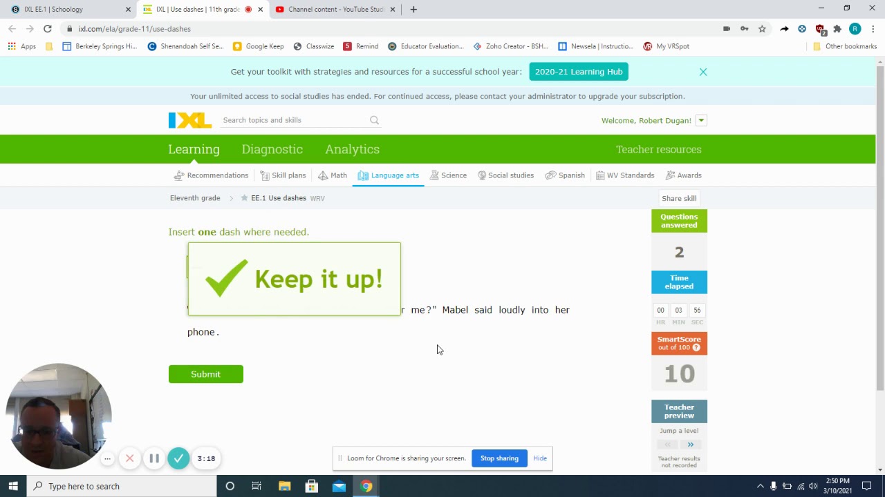 IXL ELA 11th Grade EE.1