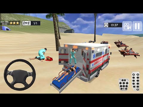 Summer Coast Guard: Beach Bay - First Aid Ambulance - Emergency Car Driving - Android Gameplay