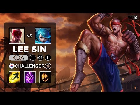 Lee Sin Top vs Gwen - KR Challenger Patch 11.10