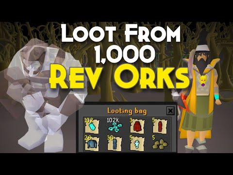Loot From 1,000 Rev Orks and How To Escape Pker's | OSRS |