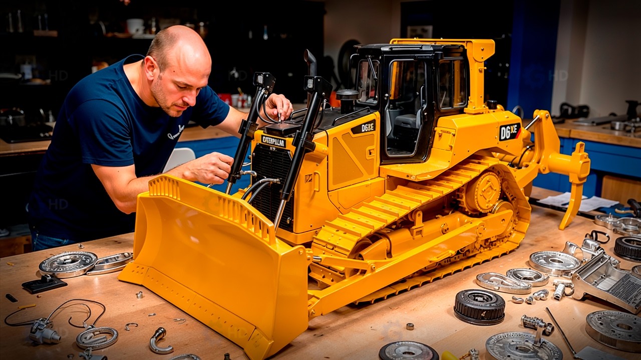 Man Builds an INCREDIBLE, Fully Functional $1,500 Scale CAT Bulldozer RC | From Start to Finish