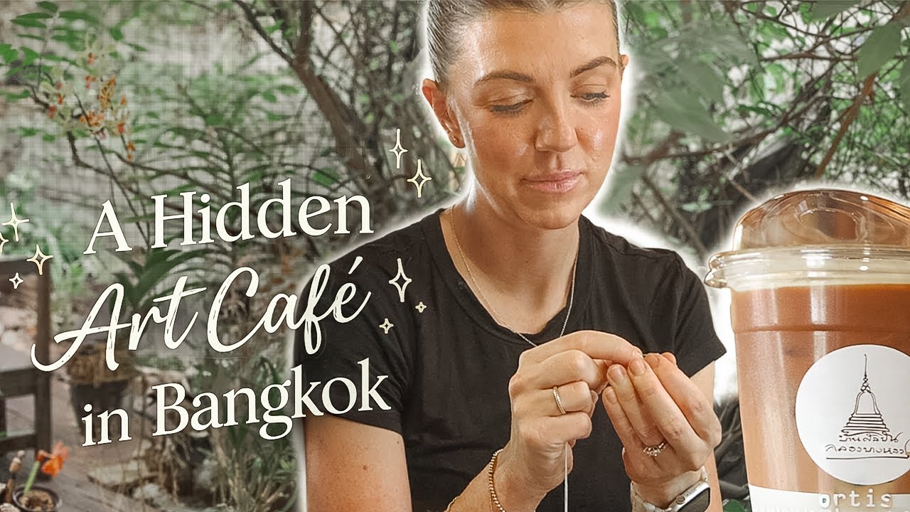 Bangkok Art Cafe Experience 🇹🇭 Painting & Bracelet Making in Thailand