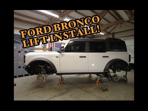 2.5\" LIFT install on Ford Bronco PLUS Buster Braces!