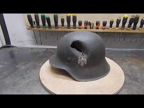 Wehrmacht Helmet Restoration. WW2 German Helmet M42