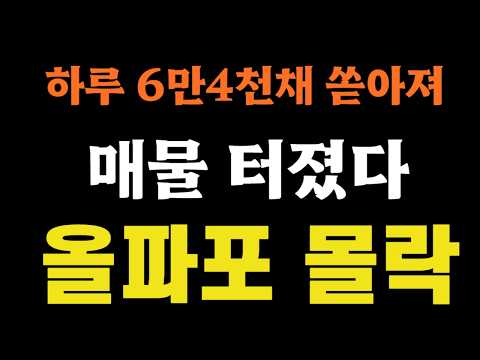 하루 6만4천채 쏟아져 &#39;매물 터졌다&#39;, 올림픽파…