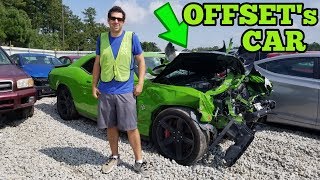 I Found Offset's Wrecked Hellcat at a Copart Salvage Car Auction! *Migos*