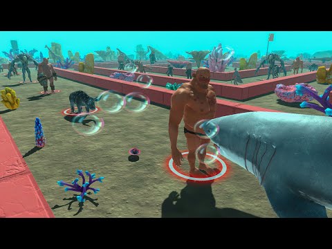 🔥NEW UPDATE! GREAT WHILE SHARK DEATHRUN ALL UNITS - Animal Revolt Battle Simulator