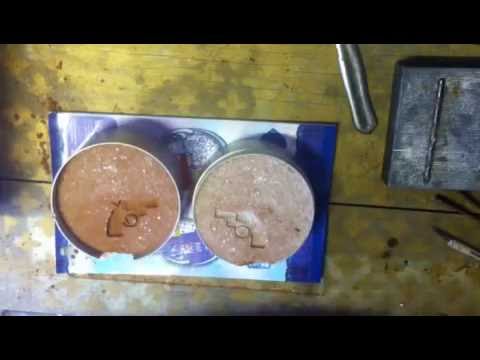 Casting a silver revolver gun