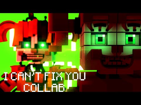 "I Can't Fix You" (Remix/Cover - By APAngryPiggy) FNAF Minecraft Music Video Collab