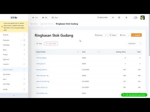 FITUR FILTER GUDANG DI LAPORAN RINGKASAN GUDANG
