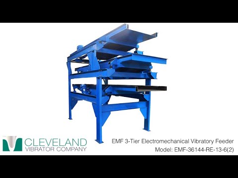 3-Tier Electromechanical Vibratory Feeder for Plastic Pellets (2TPH) - Cleveland Vibrator Co.