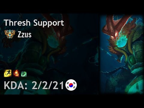 Thresh Support vs Rakan - Zzus - KR Challenger Patch 7.20