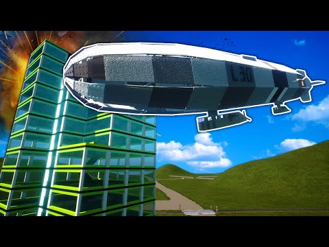 Red Baron VS Zeppelin Battle In Lego City! - Brick Rigs Multiplayer Gameplay (Lego Plane Challenge)