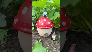 DIY gnome house for the garden. #diycrafts #upcycle #gnomes #fairygarden #garden