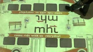 Interactive Flip Effect on Interactive Floor Projection System