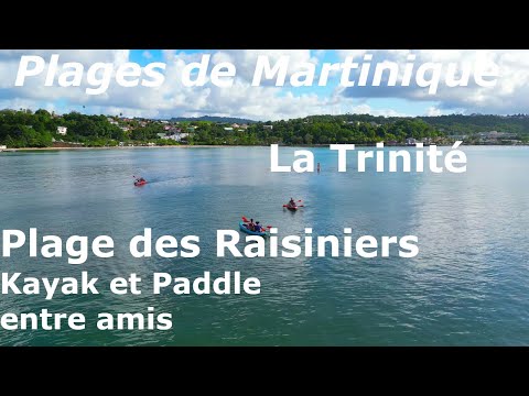 Plage des raisiniers - Sortie en Kayak Paddle - La Trinité - Martinique - 4K