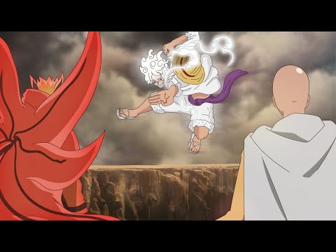 If Saitama, Naruto and Luffy meet each other - Saitama vs Luffy Gear 5 vs Naruto Baryon Mode