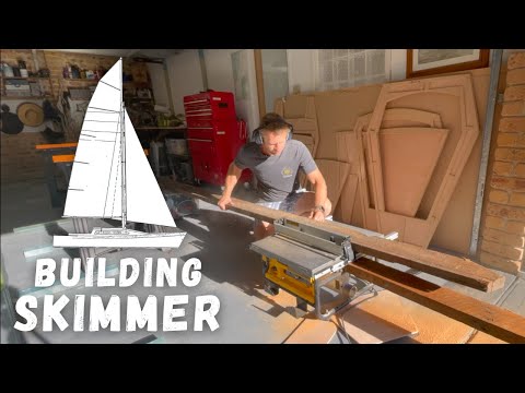 Building Skimmer Ep.5 - cutting, scarfing & glueing stringers - building a catamaran