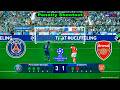 Epic UCL Final! PSG vs Arsenal | Penalty Shootout | PES 2021 match Simulation