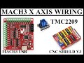 CNC BUILD PART 31 WIRING MACH3 USB BOB CNC V3 SHIELD TMC2209 DRIVER FOR X AXIS