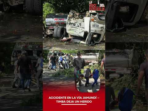 🚨 ACCIDENTE EN LA VÍA JAMUNDÍ – TIMBA DEJA UN HERIDO