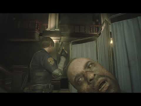 RESIDENT EVIL 2 Remake Trying Kill The Marvin Branagh Zombie
