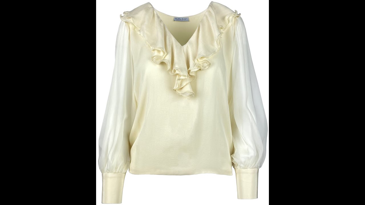 Jedwabna bluzka z falbaną. Ruffled silk blouse