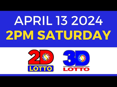 Lotto Result Today 2pm April 13 2024 PCSO