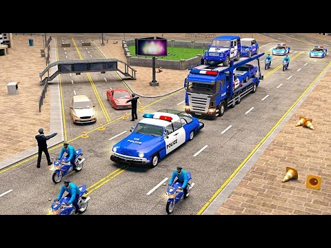 US Police Car Transporter Plane: Truck Sim Games | Android Gameplay
