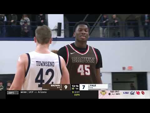 Brown vs Yale Full game                                       #4 Stats: 15pts, 3rebs, 3 asts, 2 stls