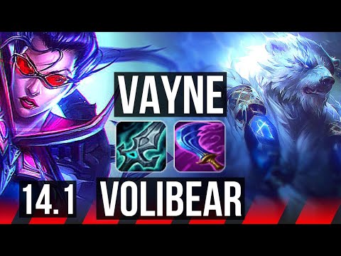 VAYNE vs VOLIBEAR (TOP) | 10/3/5, Dominating | KR Challenger | 14.1