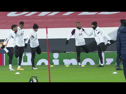 SEANCE ENTRAINEMENT DE VEILLE DE MATCH DE LIGUE DES CHAMPIONS MANCHESTER - PSG