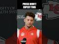 Listen to Press Go Quiet as Patrick Mahomes Makes Reporter Regret Asking This