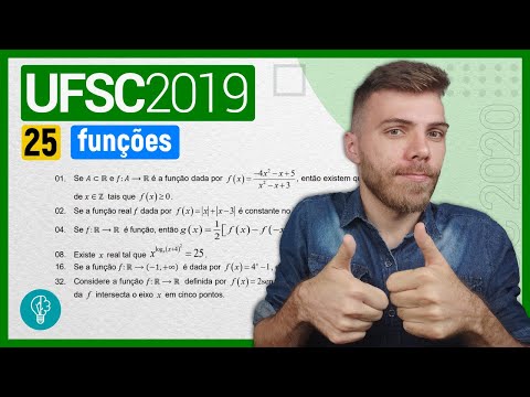 25 VESTIBULAR UFSC 2019/2 - FUNÇÕES - Se e é a função dada por , então existem quatro valores de