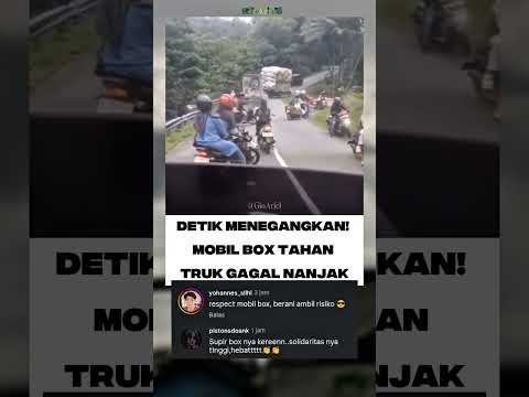 Mobil Box Tahan Truk Gagal Nanjak #shorts #gioariel #viral #trending #fyp #videoshorts
