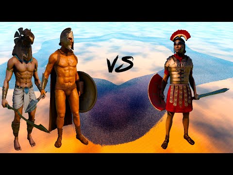 3,000,000 SPARTANS with EGYPTIANS vs 600,000 PRAETORIAN ROMAN GENERALS | UEBS 2