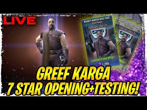 GREEF KARGA 7 STAR PACK OPENING + TESTING LIVE! Captain Rex/BB-8 for the Bounty Hunters!