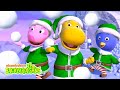 Santa S Elves Have A Snowball Fight W Elf Tasha Pablo Uniqua The Backyardigans