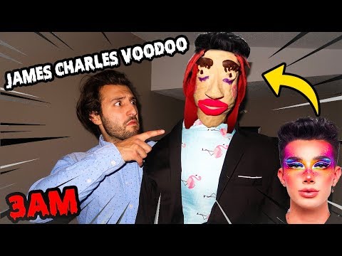 LIFE SIZE JAMES CHARLES GIANT VOODOO DOLL AT 3AM CHALLENGE! | DO NOT USE A REAL LIFE VOODOO DOLL 3AM
