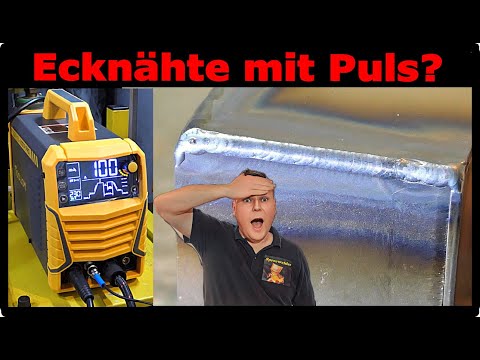 TIG pulse welding, welding stainless steel corner seams