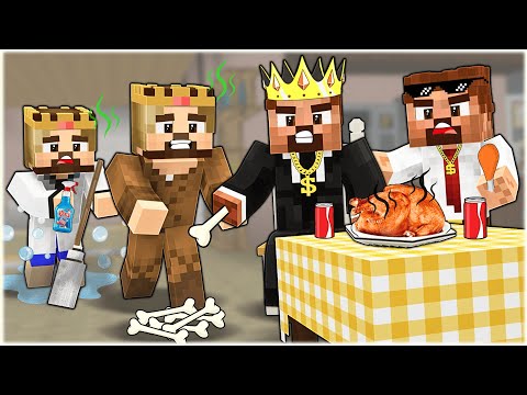 KRAL FAKİR AİLESİ VS KÖLE ZENGİN AİLESİ! 😱 - Minecraft